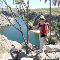 Clare at Katherine Gorge