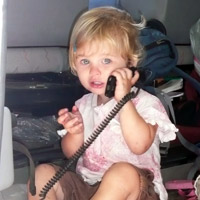 Olive on the phone