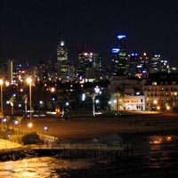 View of melbourne as the Ferry departs