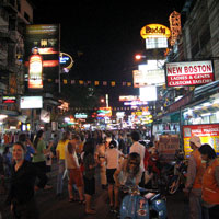 Main tourist road in Bangkok