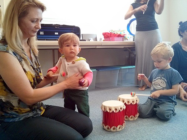 The boys joined Romeo at a music class