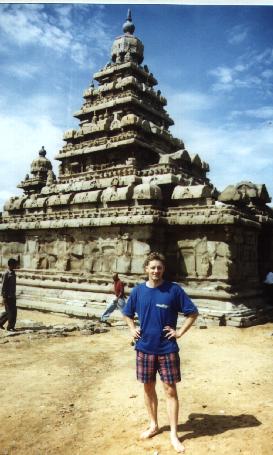 Rob at a temple in Southern India