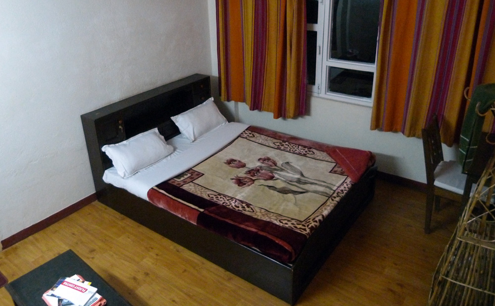 My bedroom for the first night in Kathmandu Nepal