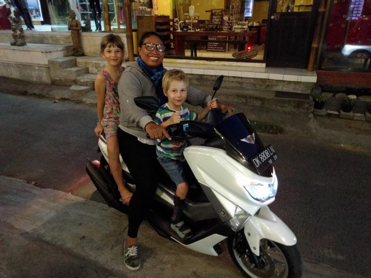 Hitching a ride in Ubud Bali
