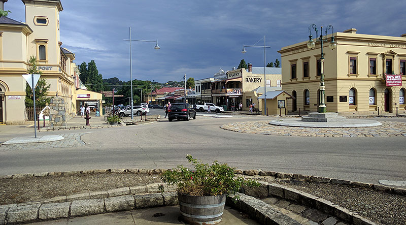 The town of Beechworth where several events related to Ned Kelly occurred