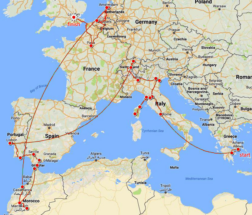 Europe route 2017