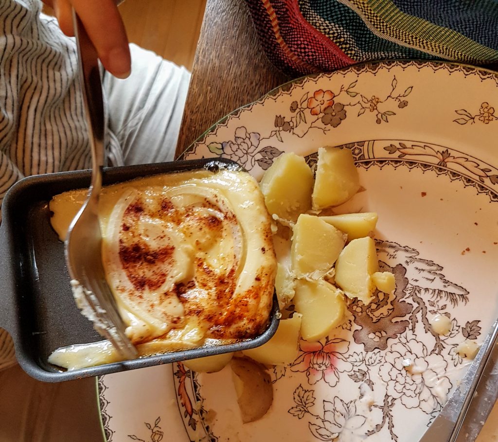 raclette cheese dish from Switzerland