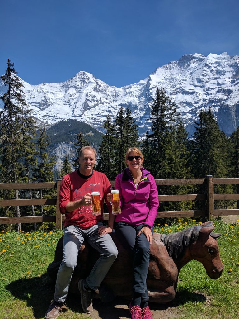 Beer with a view in Switzerland