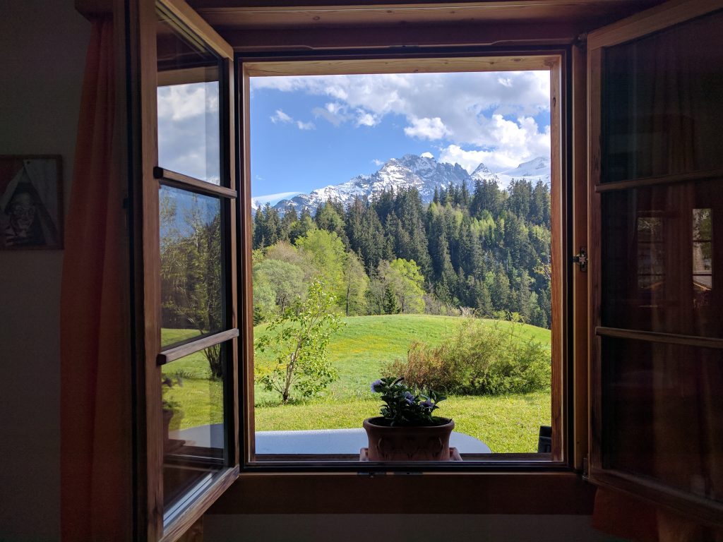 Switzerland view from the window