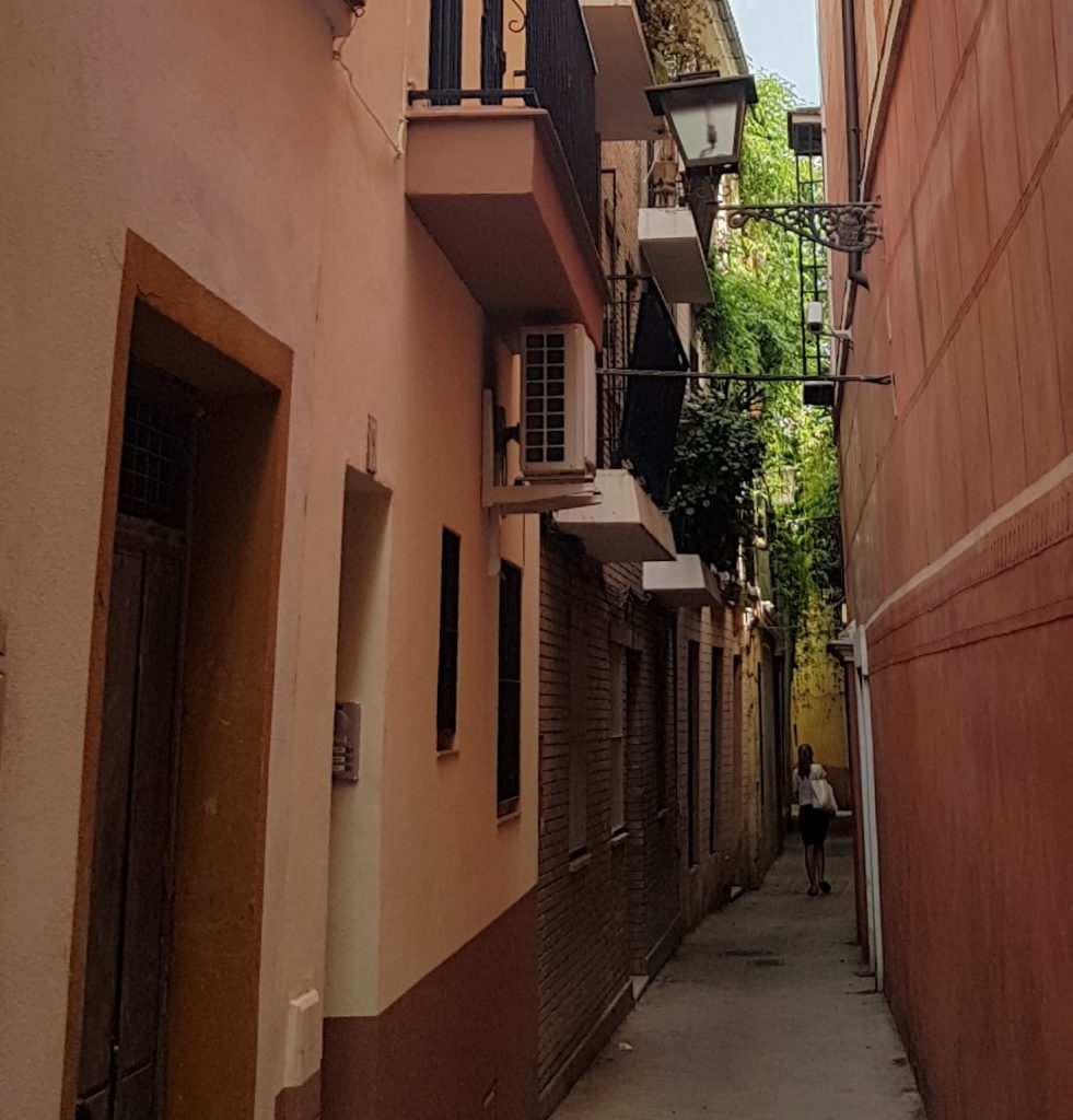 Our narrow street in the old part of Seville