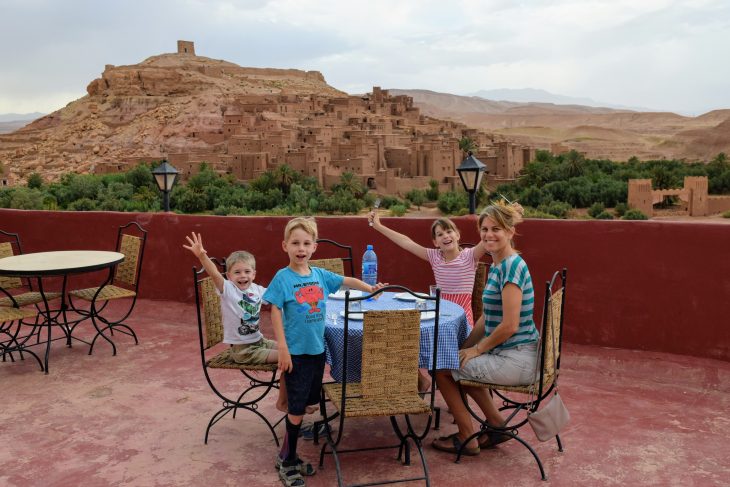 Enjoying one of our last meals in Morocco