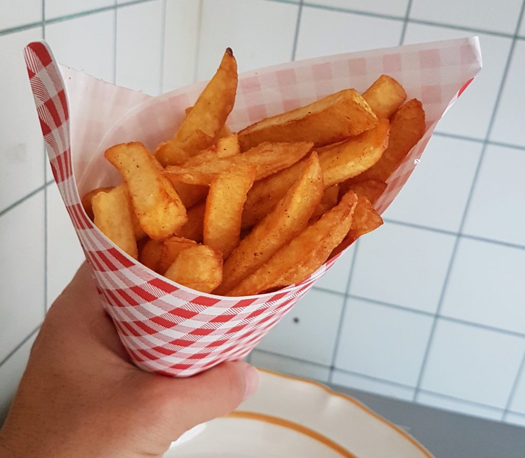 A cone of fries
