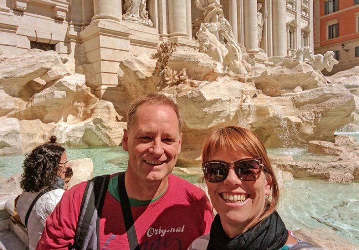 Back at the Trevi Fountain