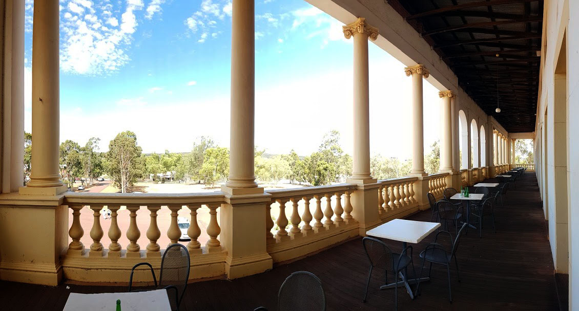 view from the hotel in new norcia