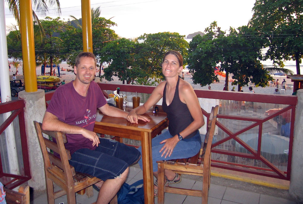Having a drink in Costa Rica