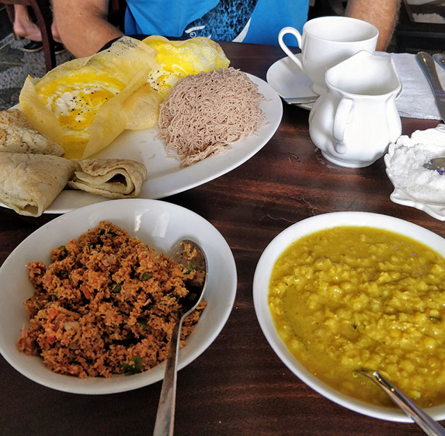 breakfast at Galle Sri Lanka
