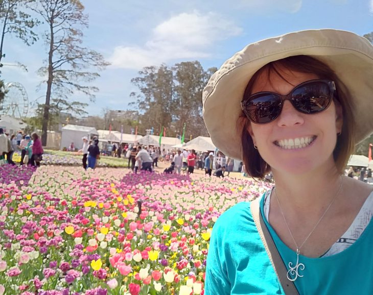 Clare at Floriade in Canberra