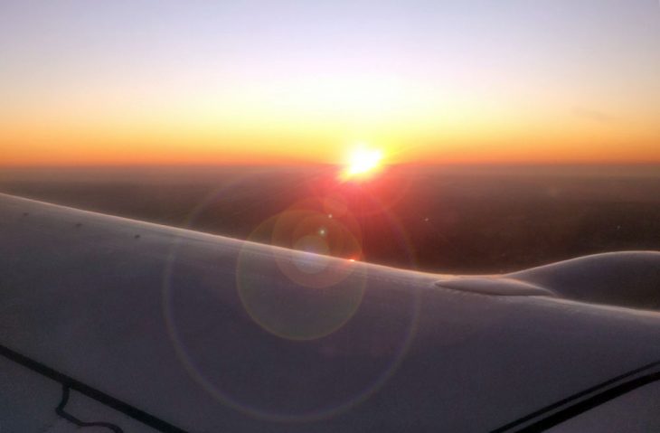 Plane sunrise