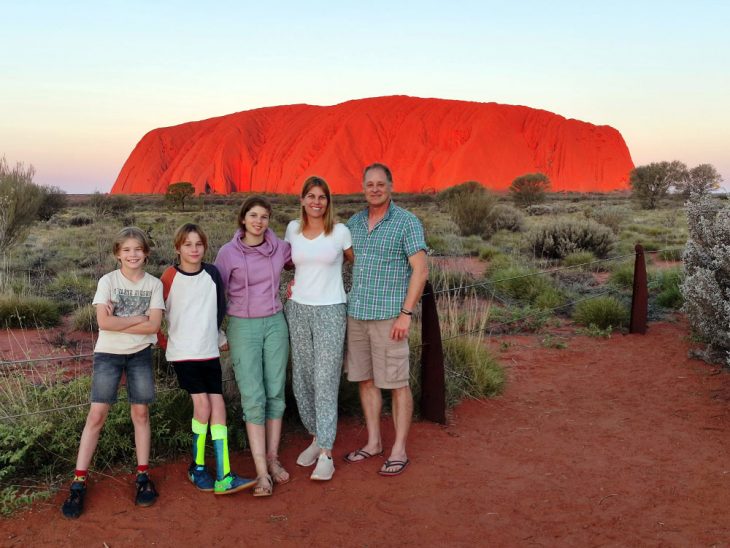 Uluru Family Sunset